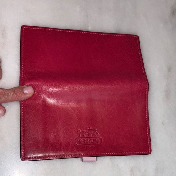 Coach Leather Checkbook Case Wallet - Picture 11 of 14